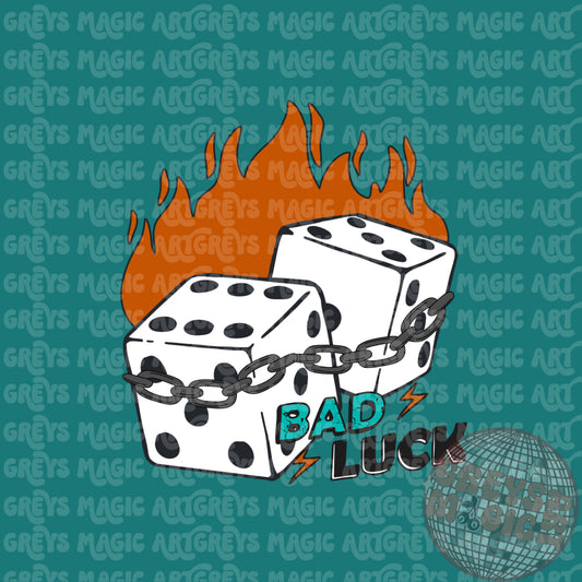 Bad Luck Flame Dice PNG