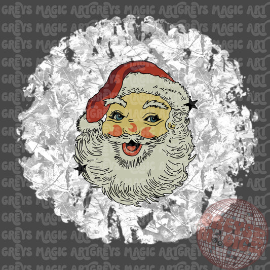 Grey Camo Vintage Santa PNG