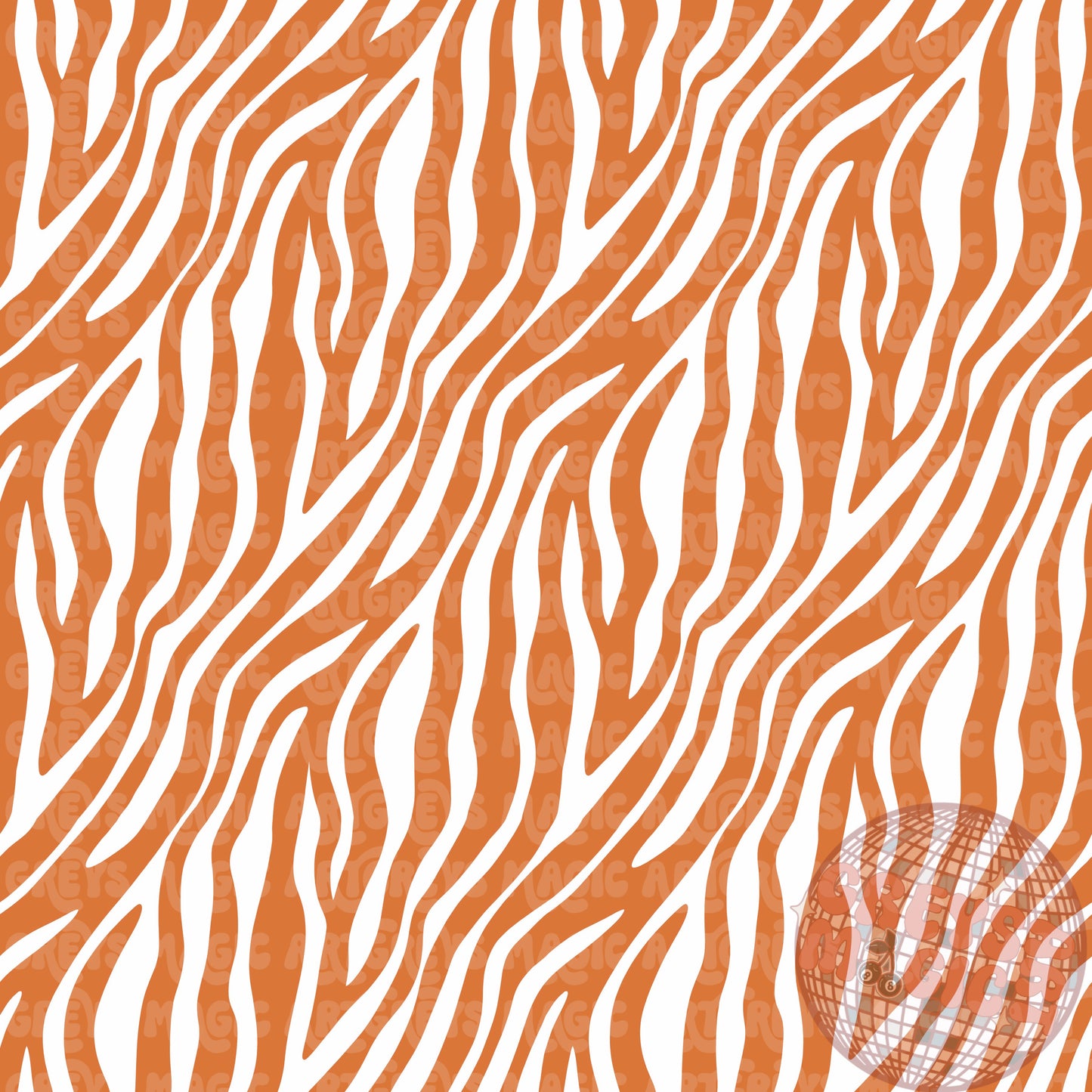 Orange And White Fall Zebra Seamless File