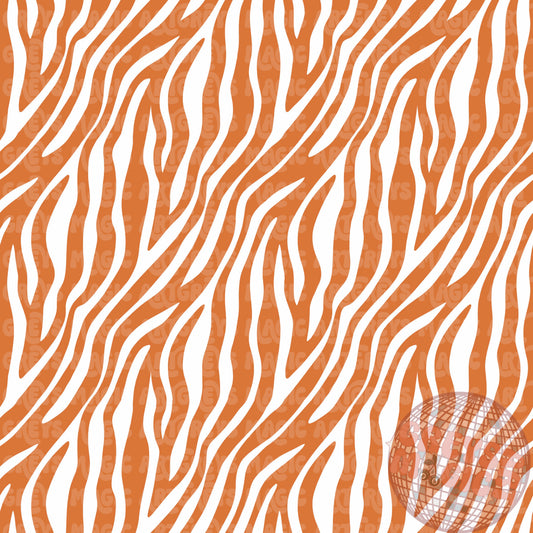 Orange And White Fall Zebra Seamless File