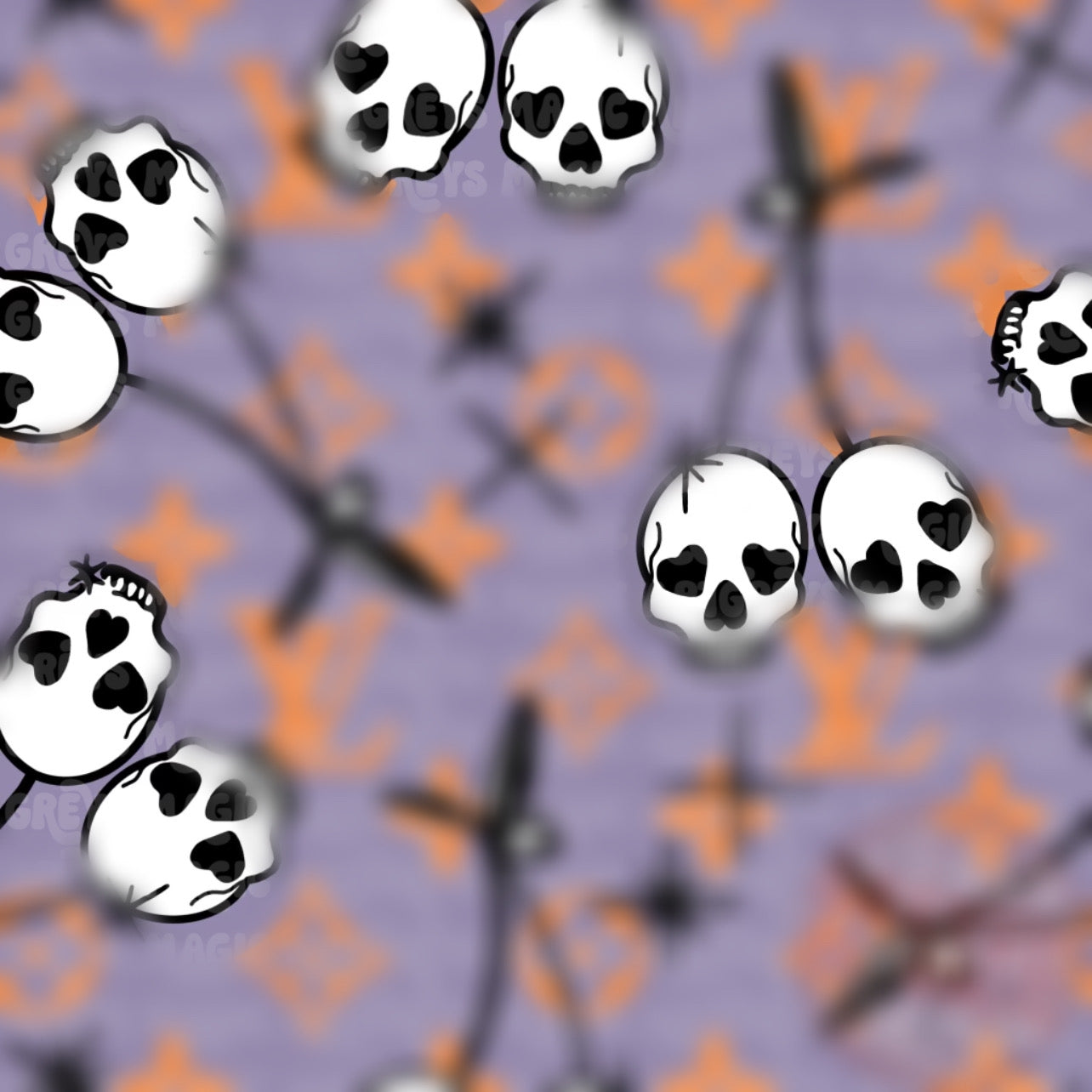 Boujee Cherry Skulls Seamless File