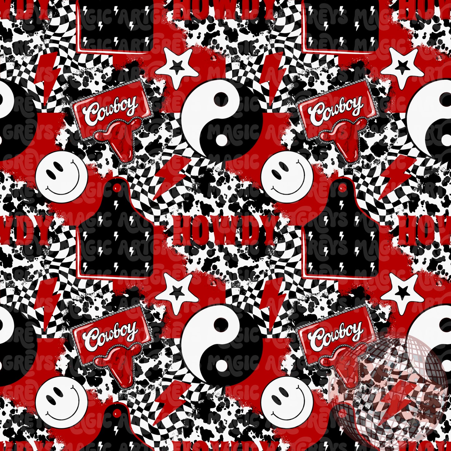 Howdy Cowboy/Coors Red Mashup Seamless File