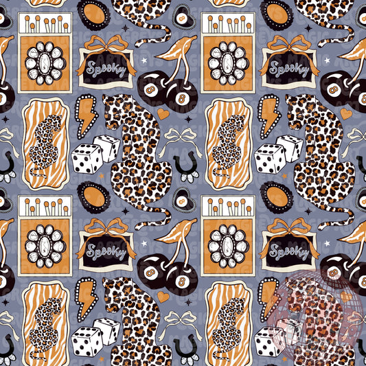 Spooky Retro Cheetah Seamless File