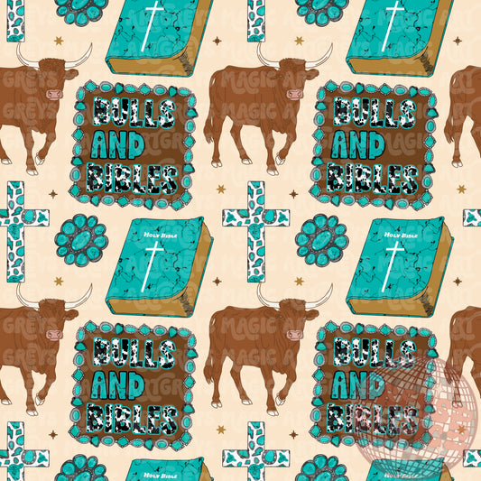 Girl Bulls And Bibles Seamless File