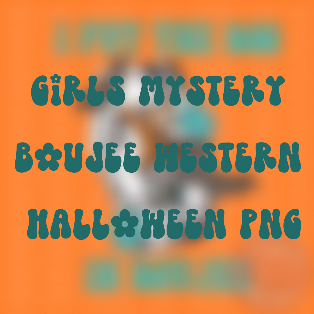 Girls Mystery Boujee Western Halloween PNG