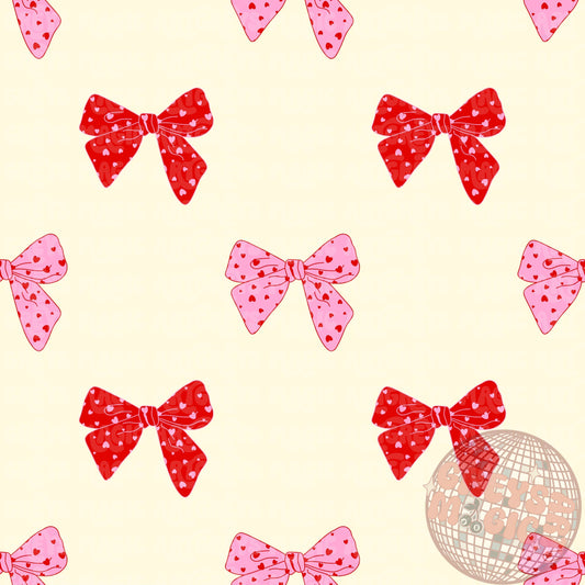 Cream VDay Bows Seamless
