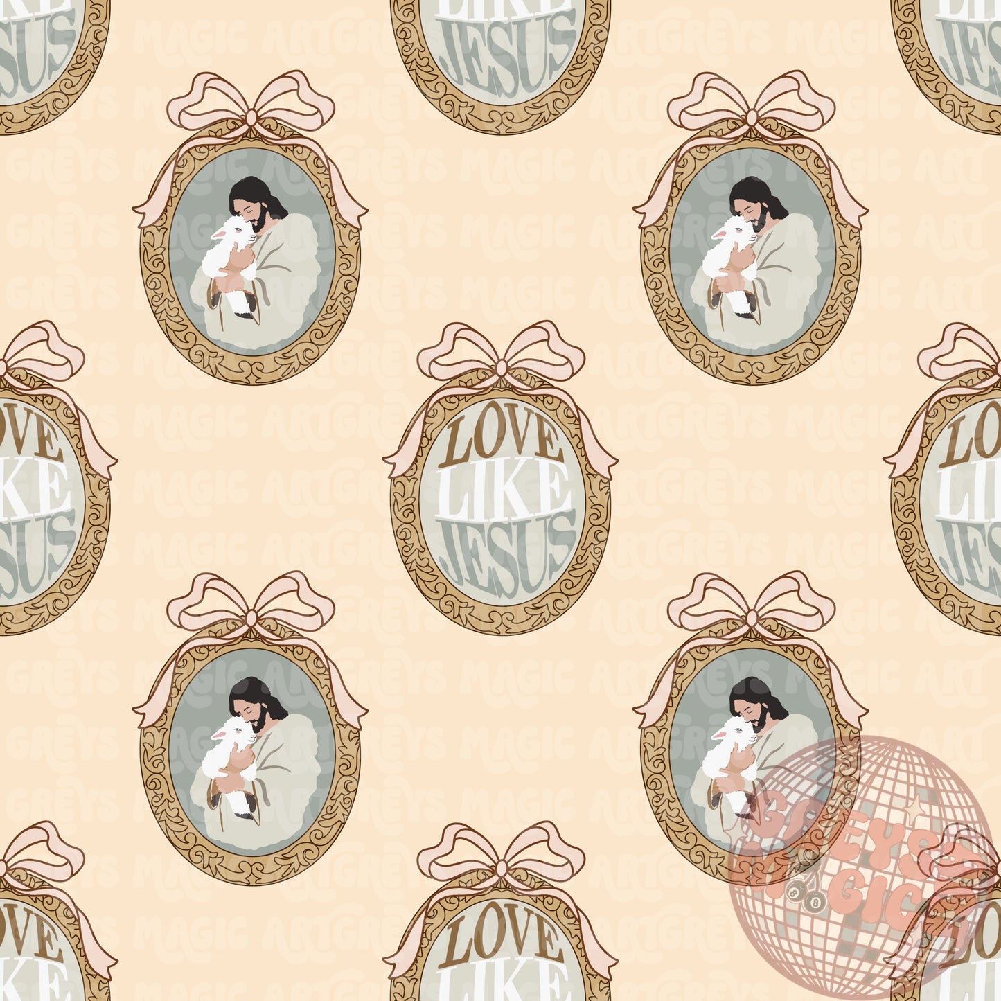 Love Like Jesus Bow Mirror Seamless File