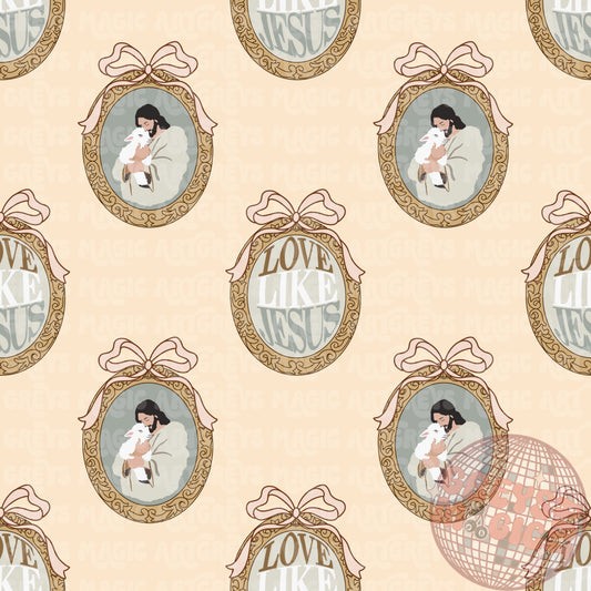 Love Like Jesus Bow Mirror Seamless File