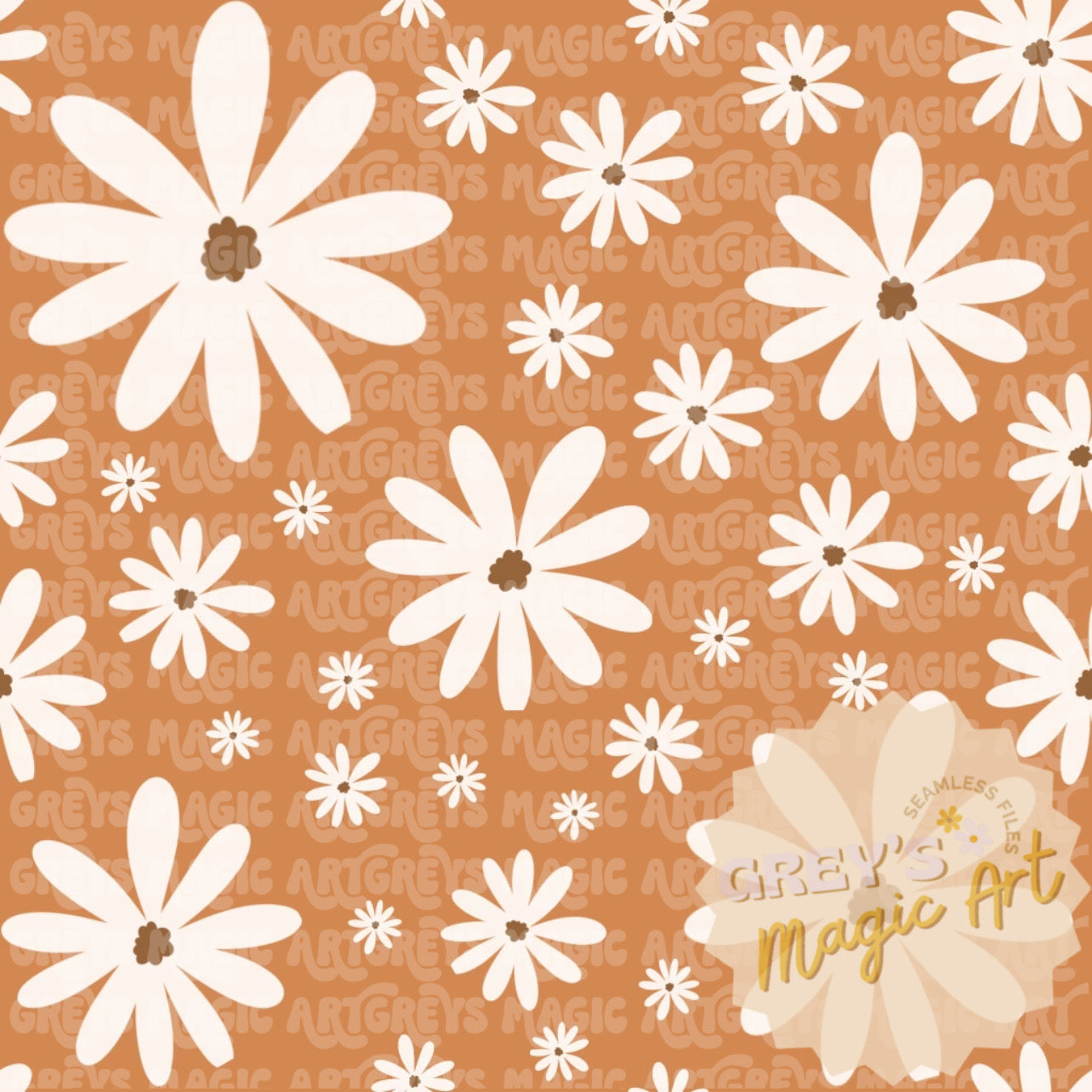 Boho Flower Seamless File