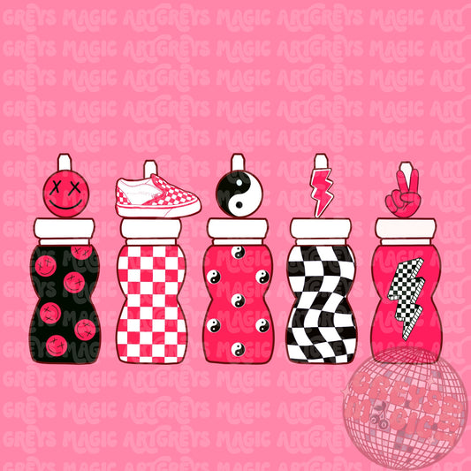 Pink Retro Juices PNG