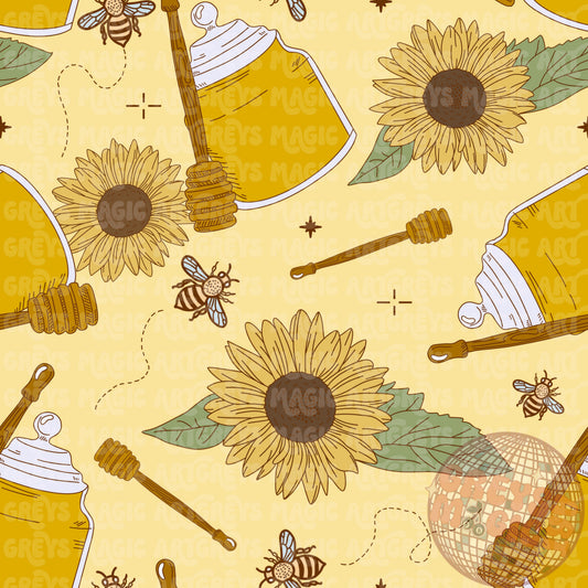 Spring Honey Bees Seamless File