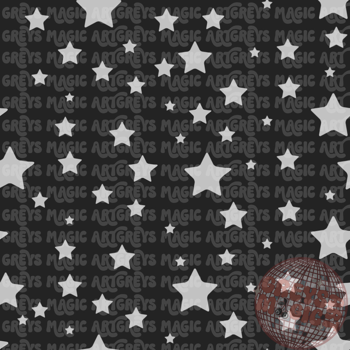 Black And Gray Star Coord Seamless File