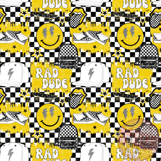 Rad Dude Checkered Mashup Seamless File