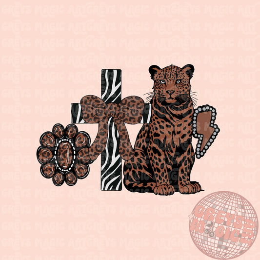 Cheetah Cross Concho PNG