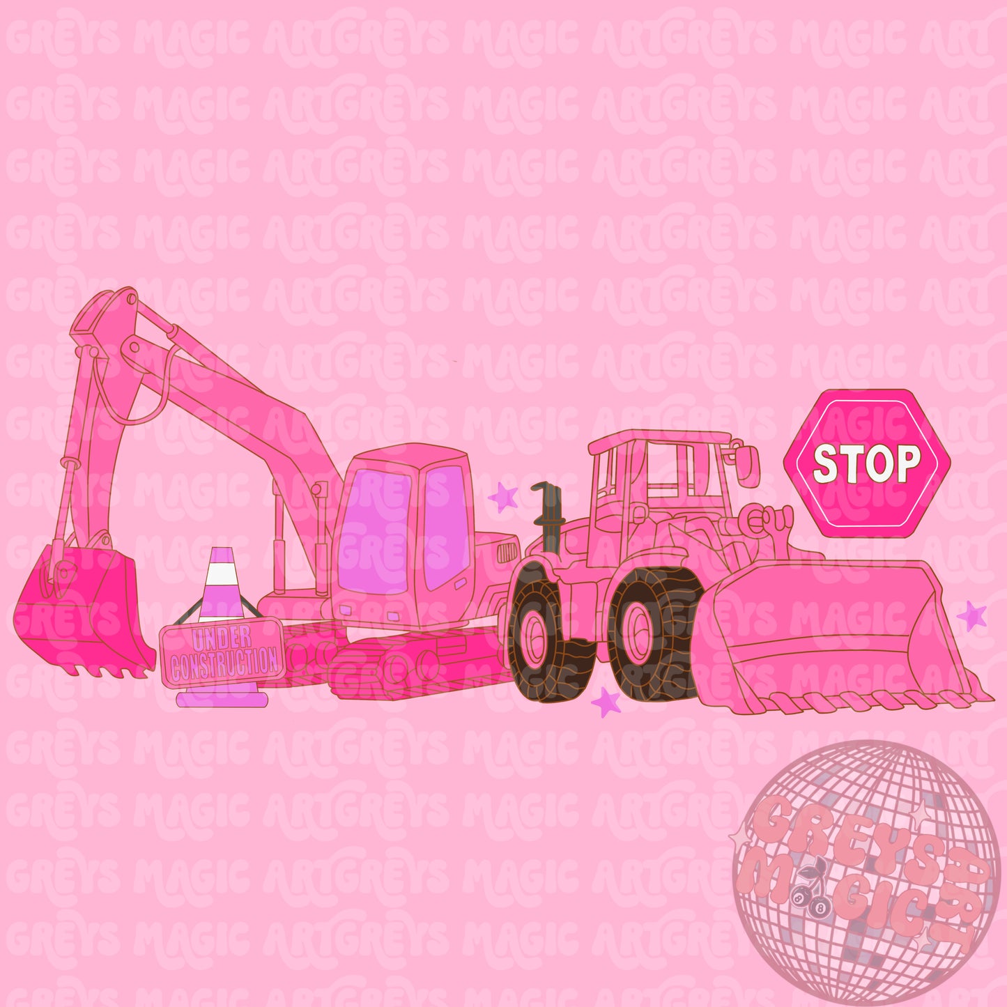 Pink Construction PNG