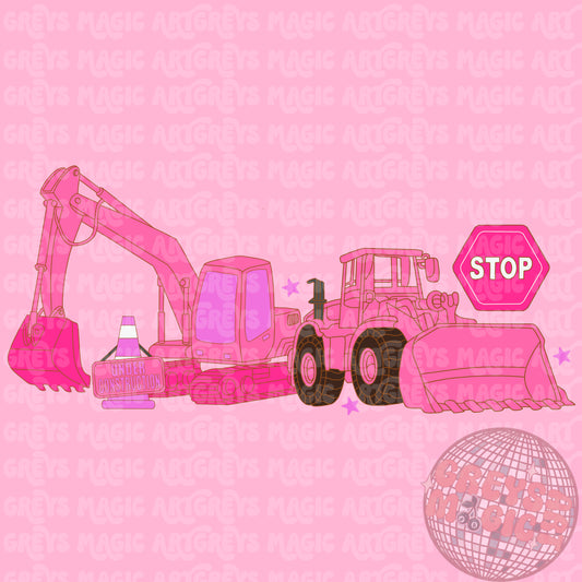 Pink Construction PNG