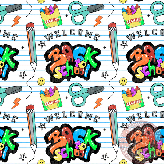 Welcome Back To School Seamless File