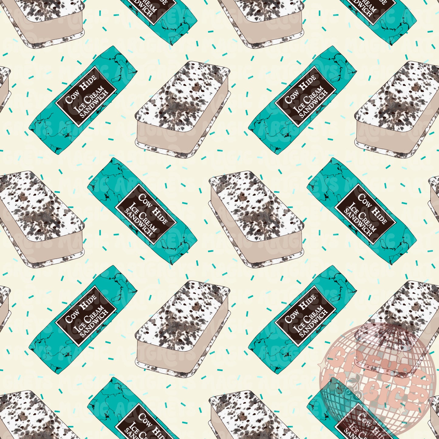 Cowhide Ice Cream Sandwich Seamless File