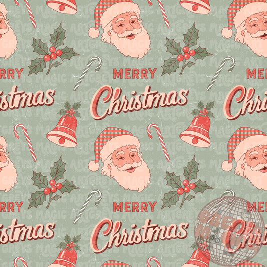 Vintage Merry Christmas Seamless File