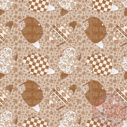 Western Fall Snapbacks Seamless File