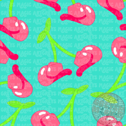 Neon Cherry Hat Seamless File