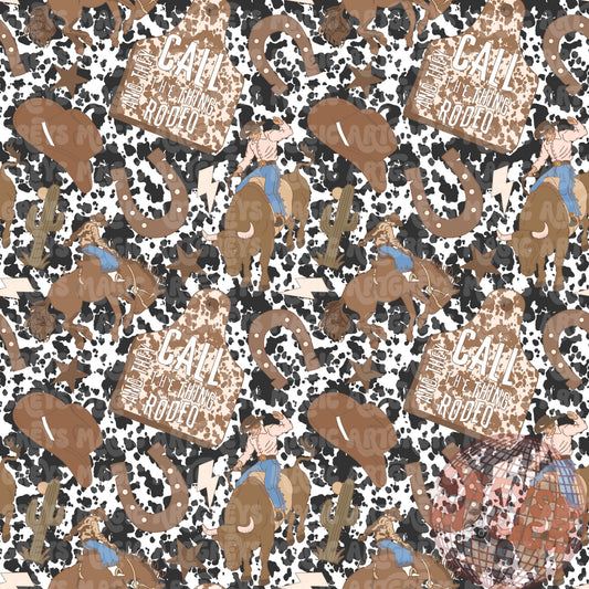 And They Call The Thing Rodeo Cowprint Seamless File