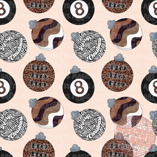 Cream Retro Christmas Ornament Seamless File