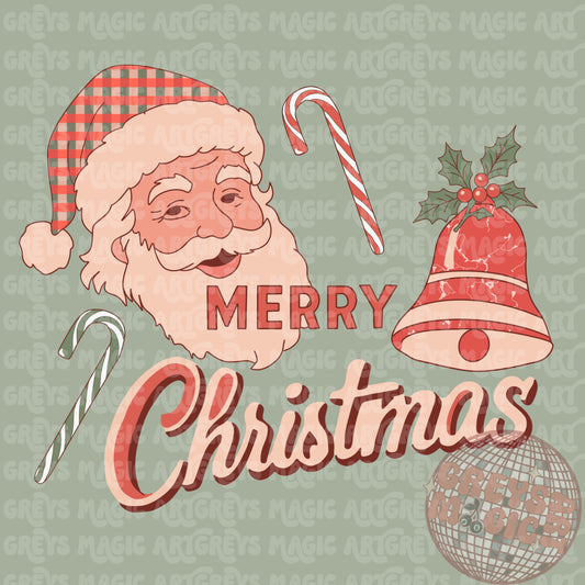Vintage Merry Christmas PNG