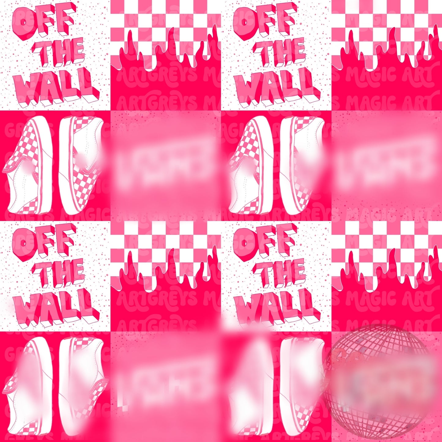 Pink Checkered Shoe Seamless File