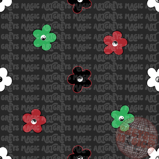 Yinyang Flowers Seamless File