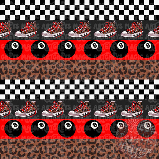Cheetah High Top 8ball Stripes Seamless File