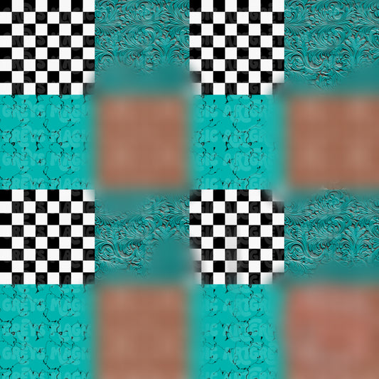 Checkmate Turquoise Boujee Seamless File