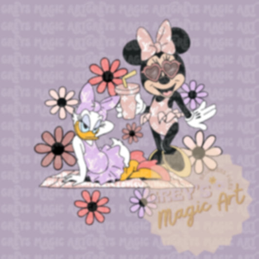 Boujee Girl Mouse & Duck PNG