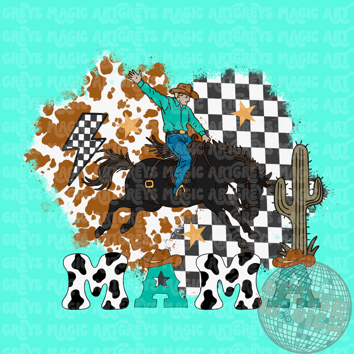 Western Boy Mama PNG