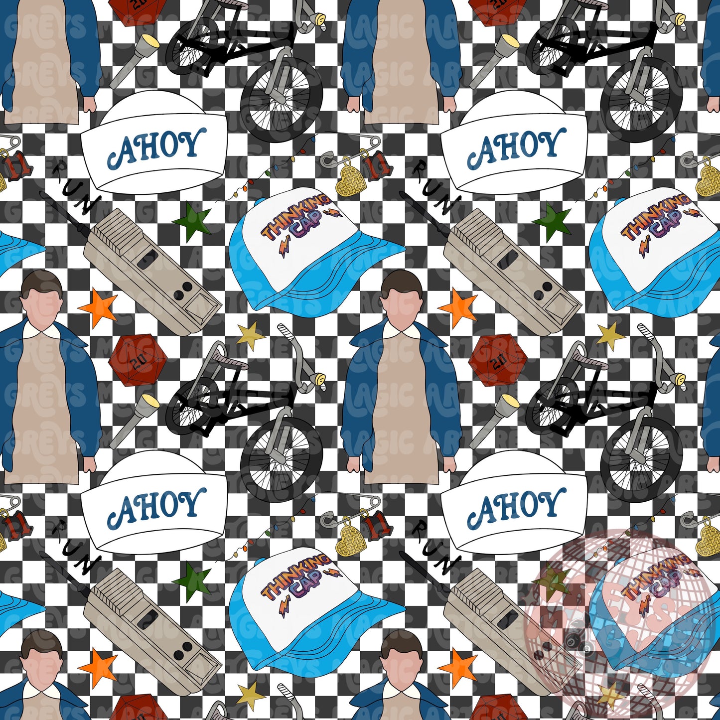 Checkered Strange Things Seamless File