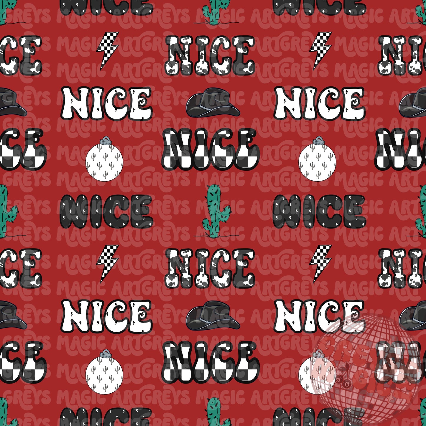 Christmas Western Boy Nice Seamless File