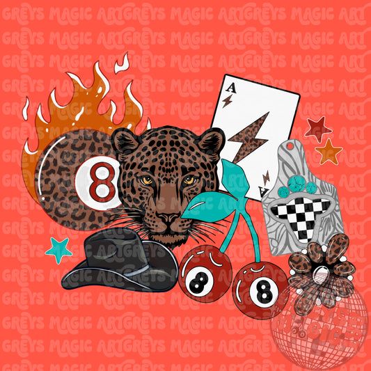 Western Retro Mashup PNG