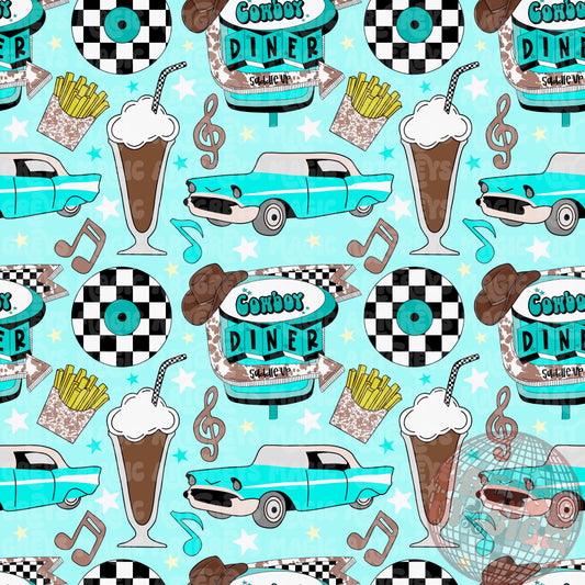 Cowboy Diner Seamless File