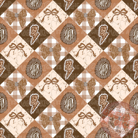 Fall Concho Bows Diamond Seamless File