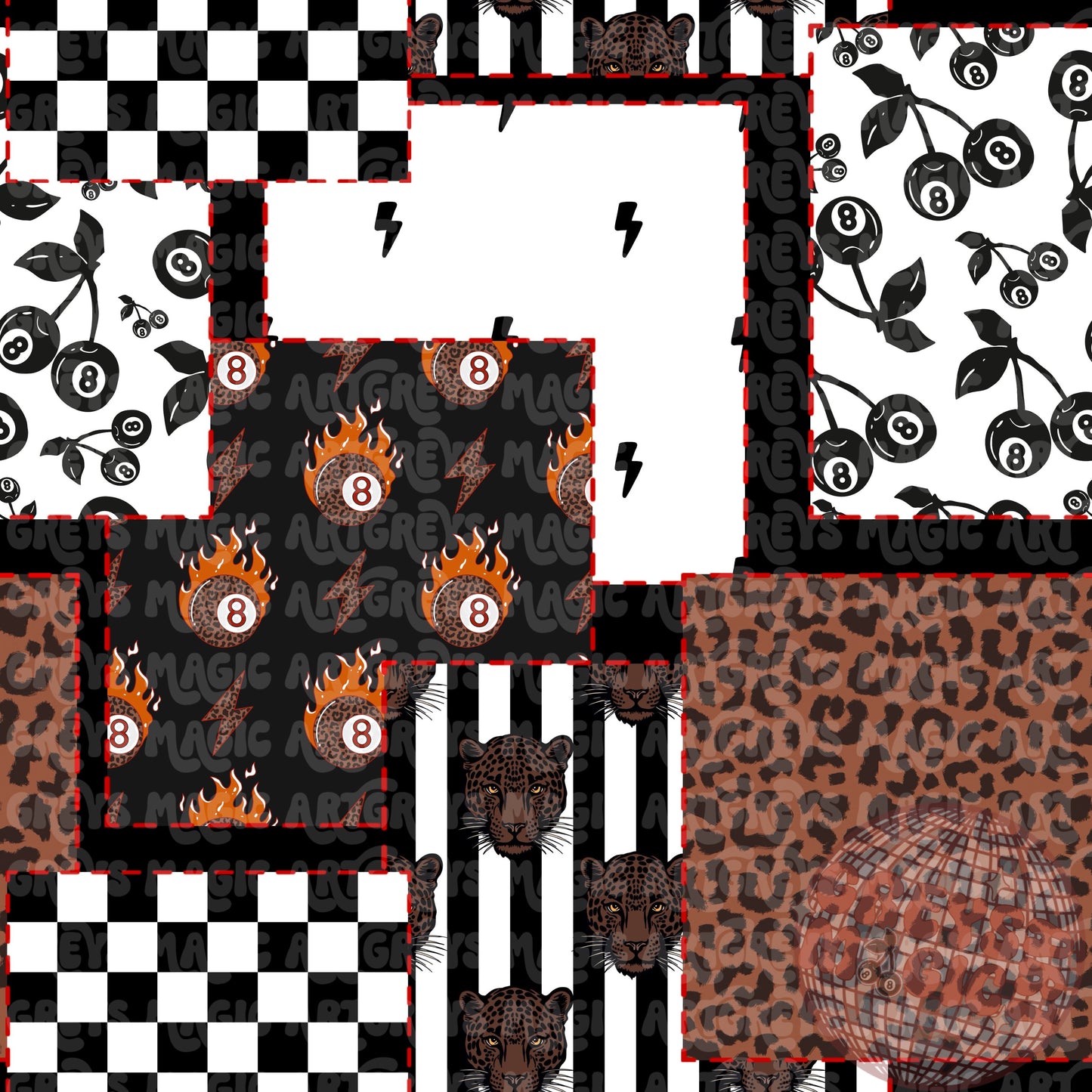 Retro Patchwork Mashup Seamless File