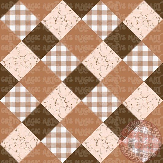 Fall Diamond Squares Seamless File