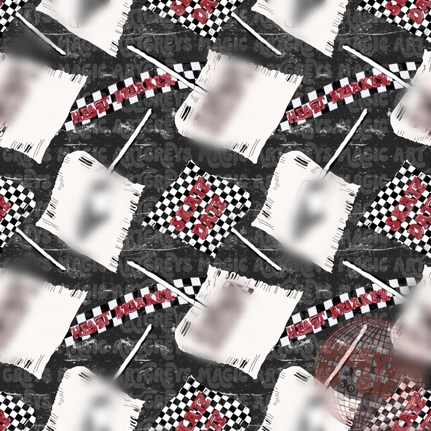 Black Skate Date Suckers Seamless File