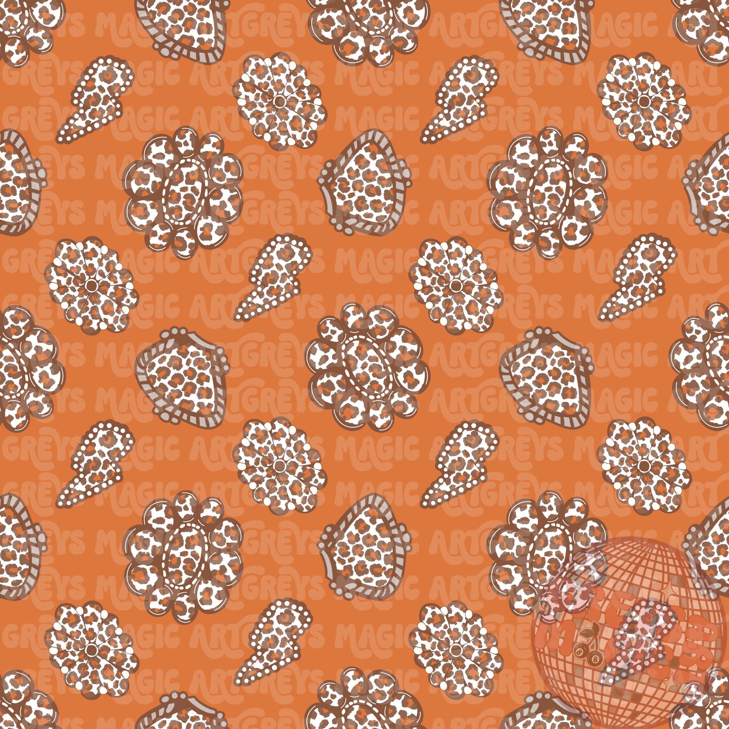 Fall Cheetah Conchos Seamless File