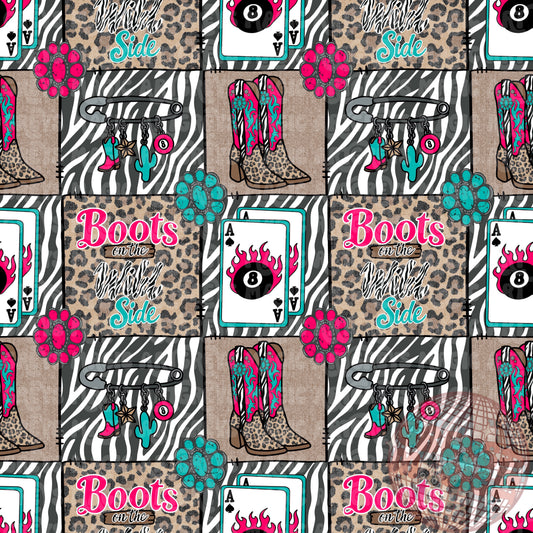 Boots On The Wild Side Patchwork Seamless File