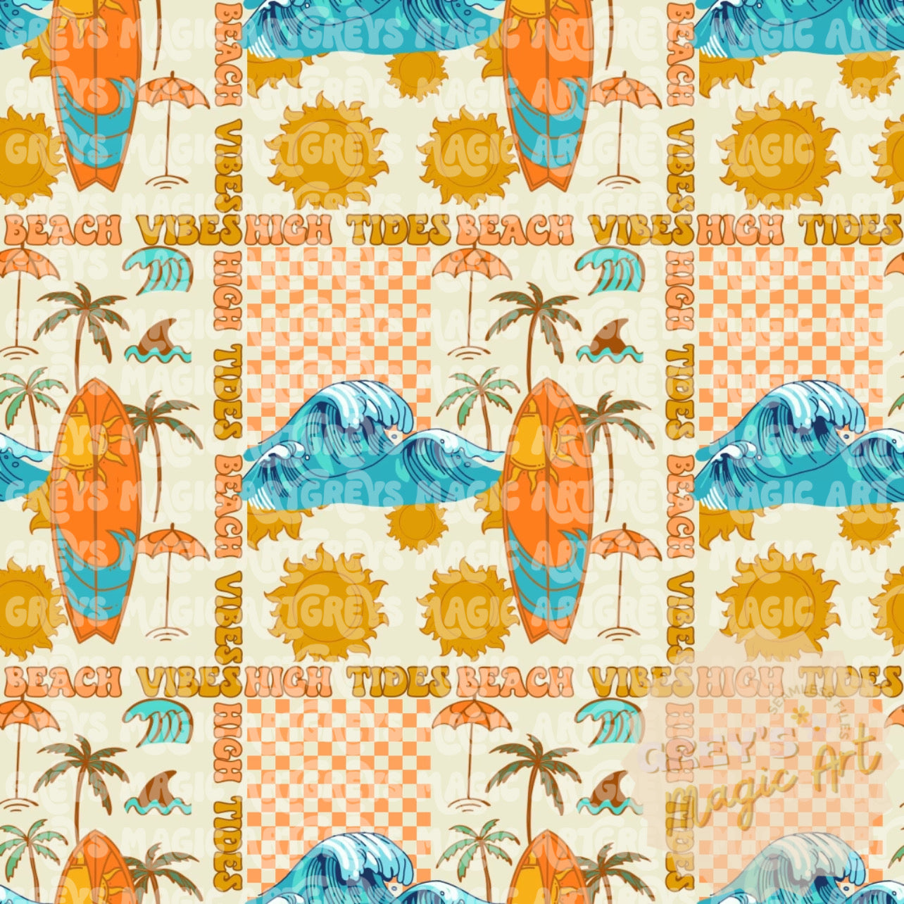 Beach Vibes & High Tides Seamless File