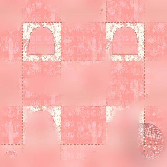 Pink Western Beanie Checkmate Seamless File