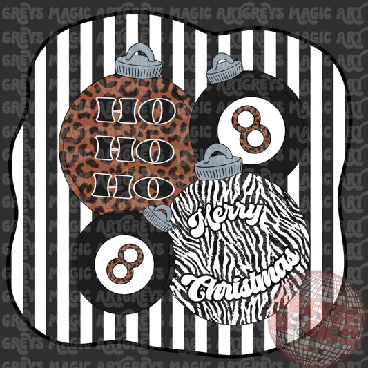 Retro Christmas Ornament PNG