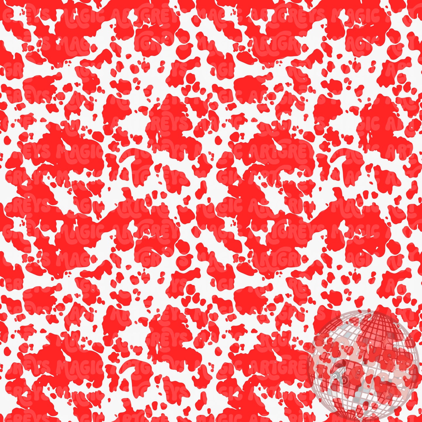 Red Cowprint Coord Seamless File