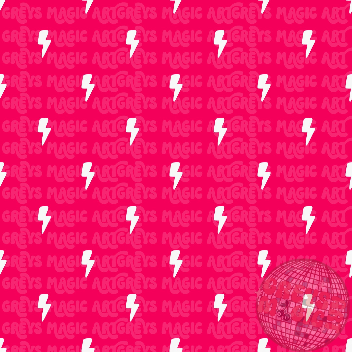 Hot Pink And White Lightning  Bolts Seamless File
