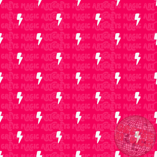 Hot Pink And White Lightning  Bolts Seamless File